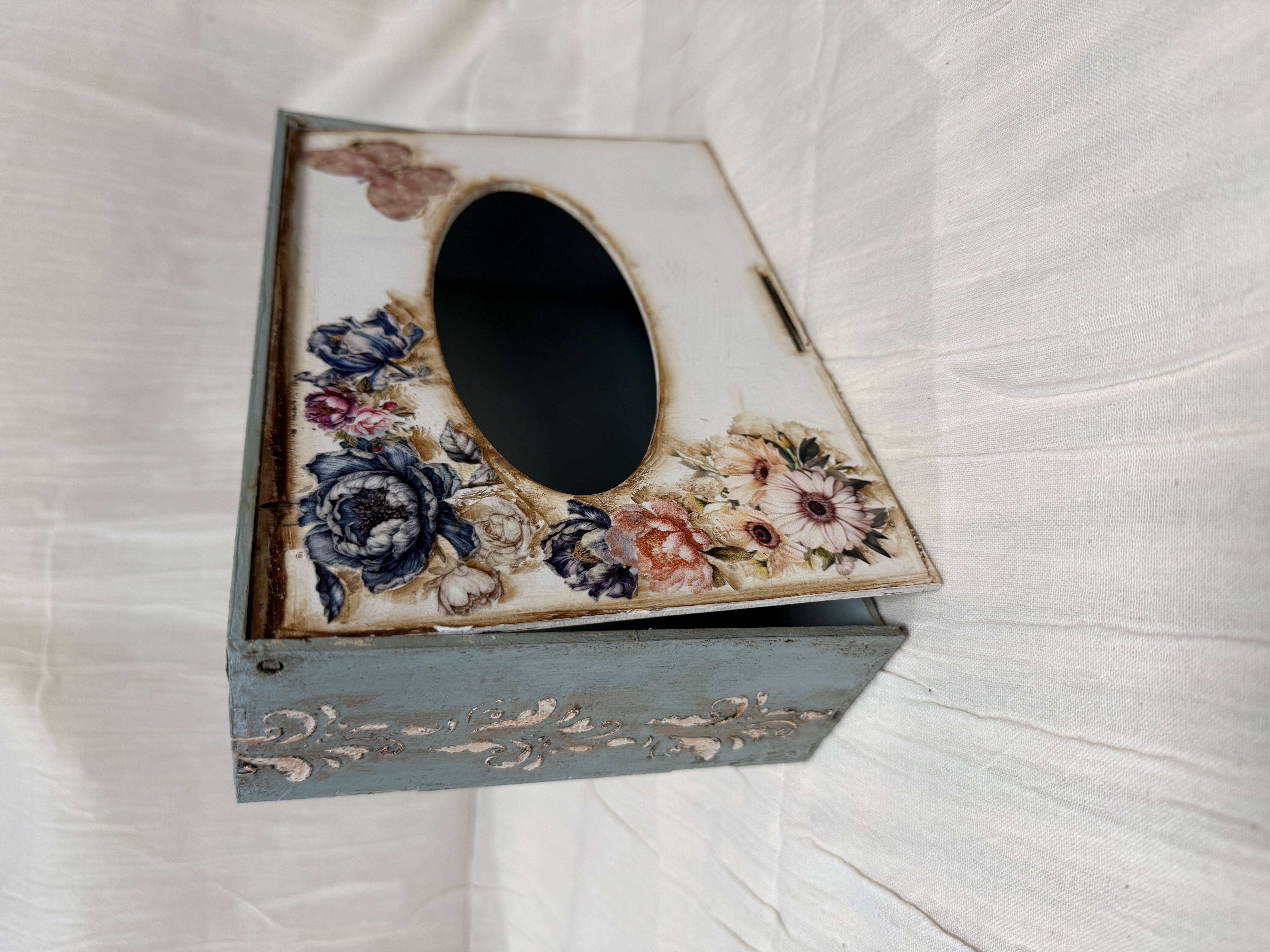Caja Porta Pañuelos/Servilletas Floral
